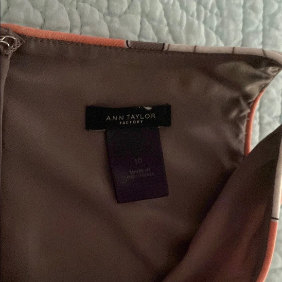 Ann Taylor Factory Floral Dress - Coral and Tan - Picture 2 of 3